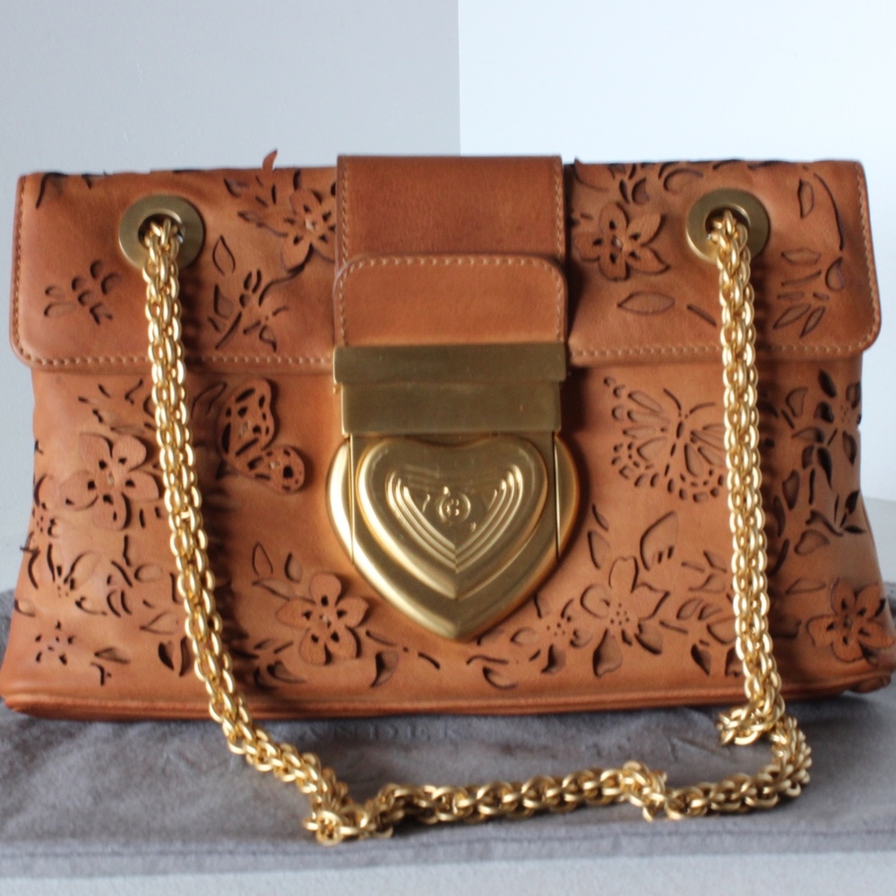 ALEXANDER MCQUEEN Cut Out Clutch Satchel Bag